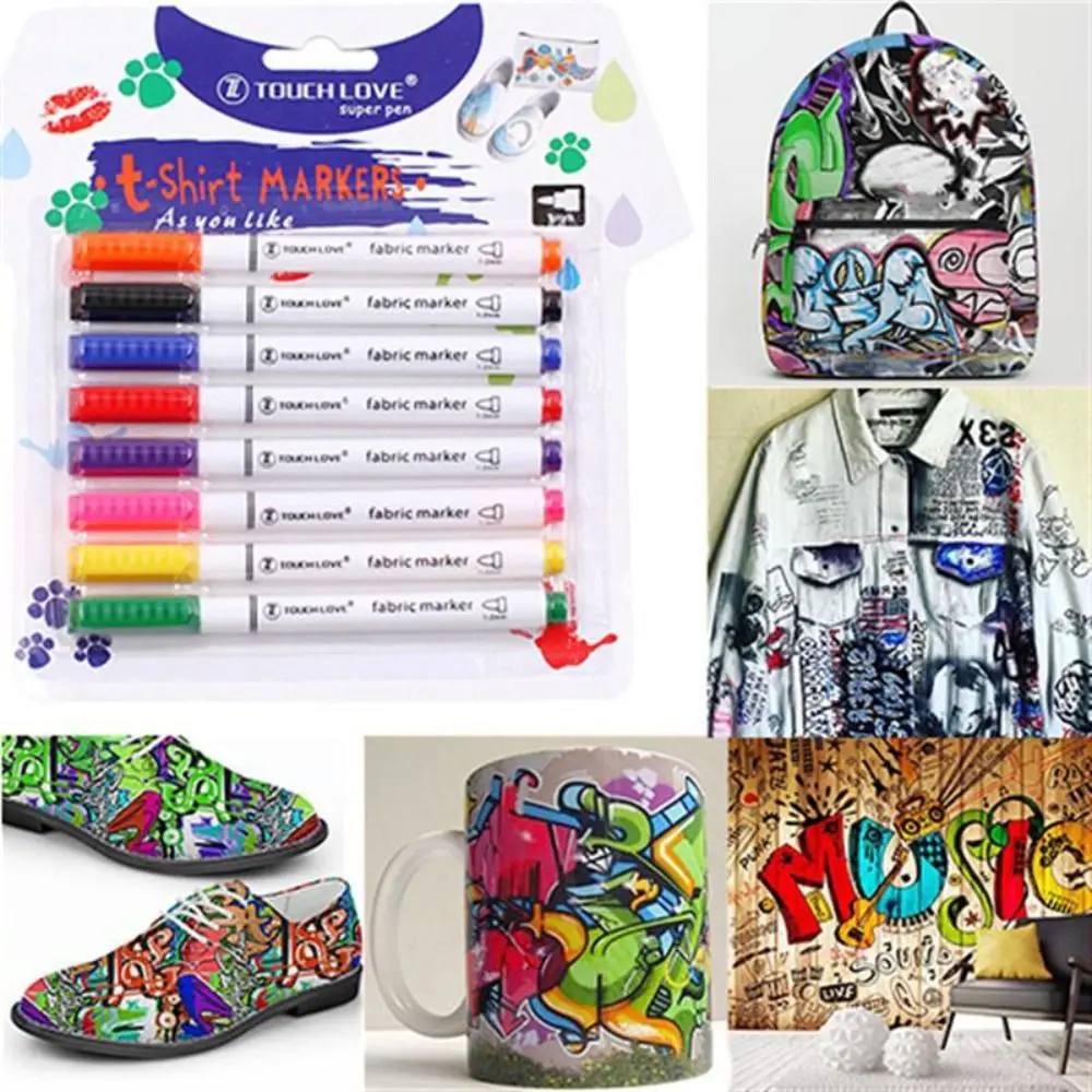 

DIY Crafts Drawing Supplies Art Graffiti Fabric Marker Pen T-shirt Markers Painting Tools Textile Paint Pen