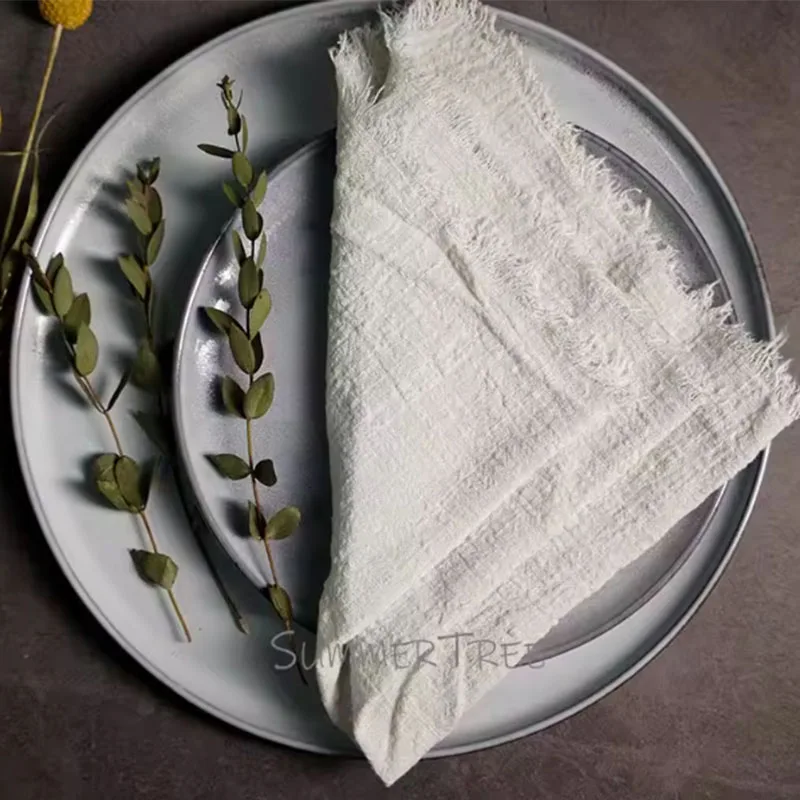 Large Cotton Gauze Napkins - Rustic Muslin Tea Towels for Wedding Decor