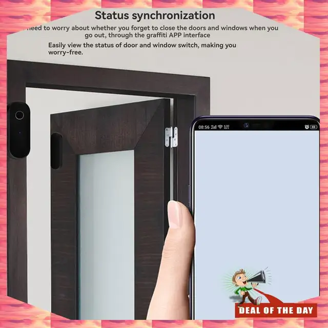 24-Hour Delivery Tuya Smart Door Sensor  Home Security Window Detector Door Sensor Switch Handle Window Alarm Contact Sensor 6