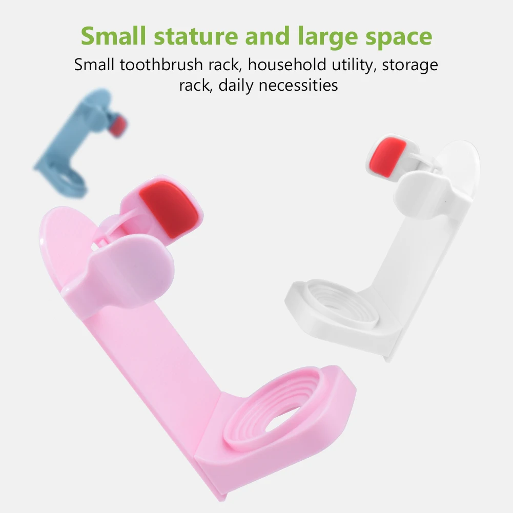 Electric Toothbrush Holder Adapt Wall-Mount Bathroom Space Saving Traceless Toothbrush Organizer Stand Adhesive Rack Accessories toothbrush holder bathroom storage rack