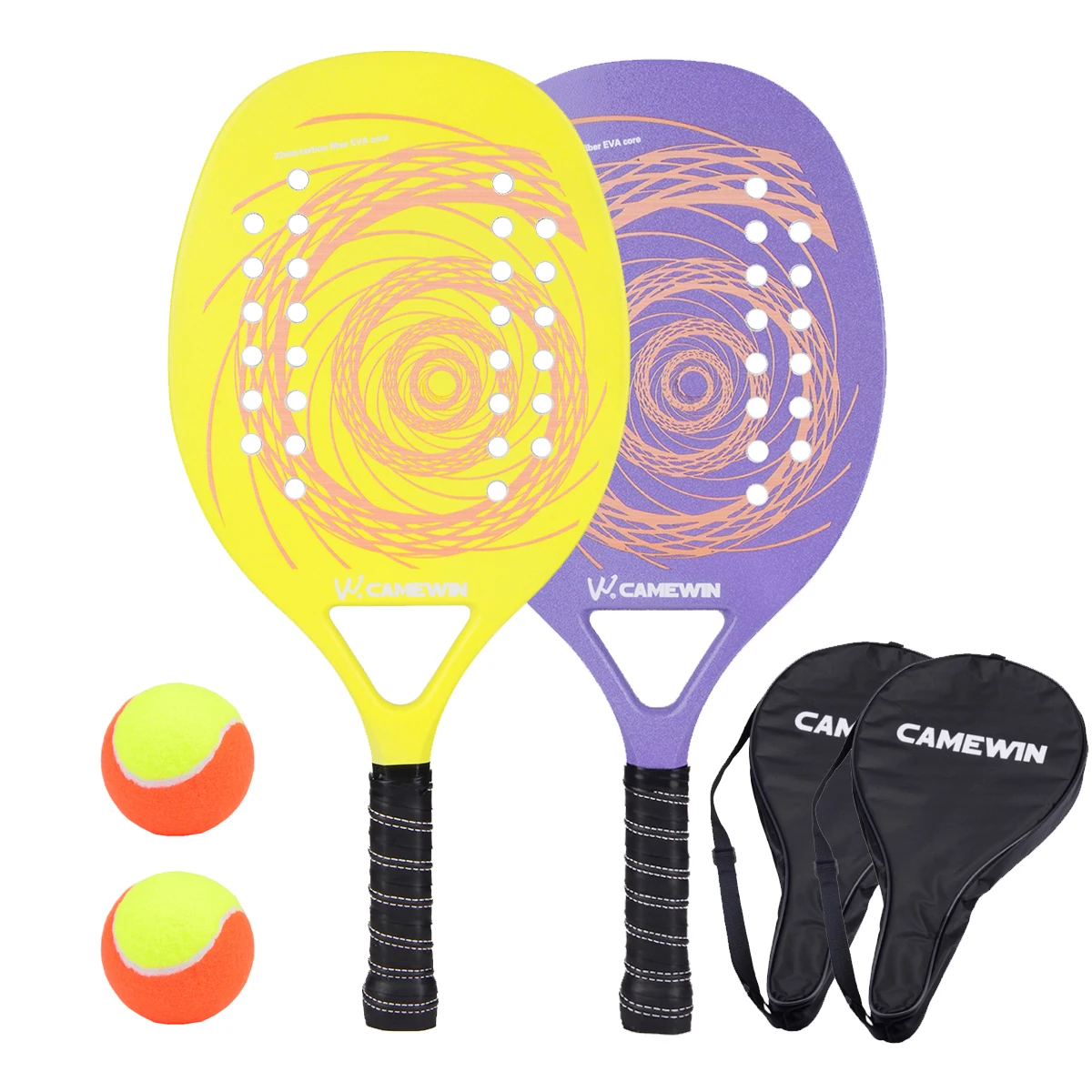 High Quality Carbon and Glass Fiber Beach Tennis Racket Men Women Rough Surface Racquet with Protective Bag Cover