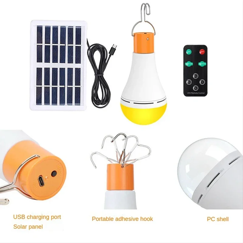 Bombillas solares portátiles de emergencia, luz LED antimosquitos