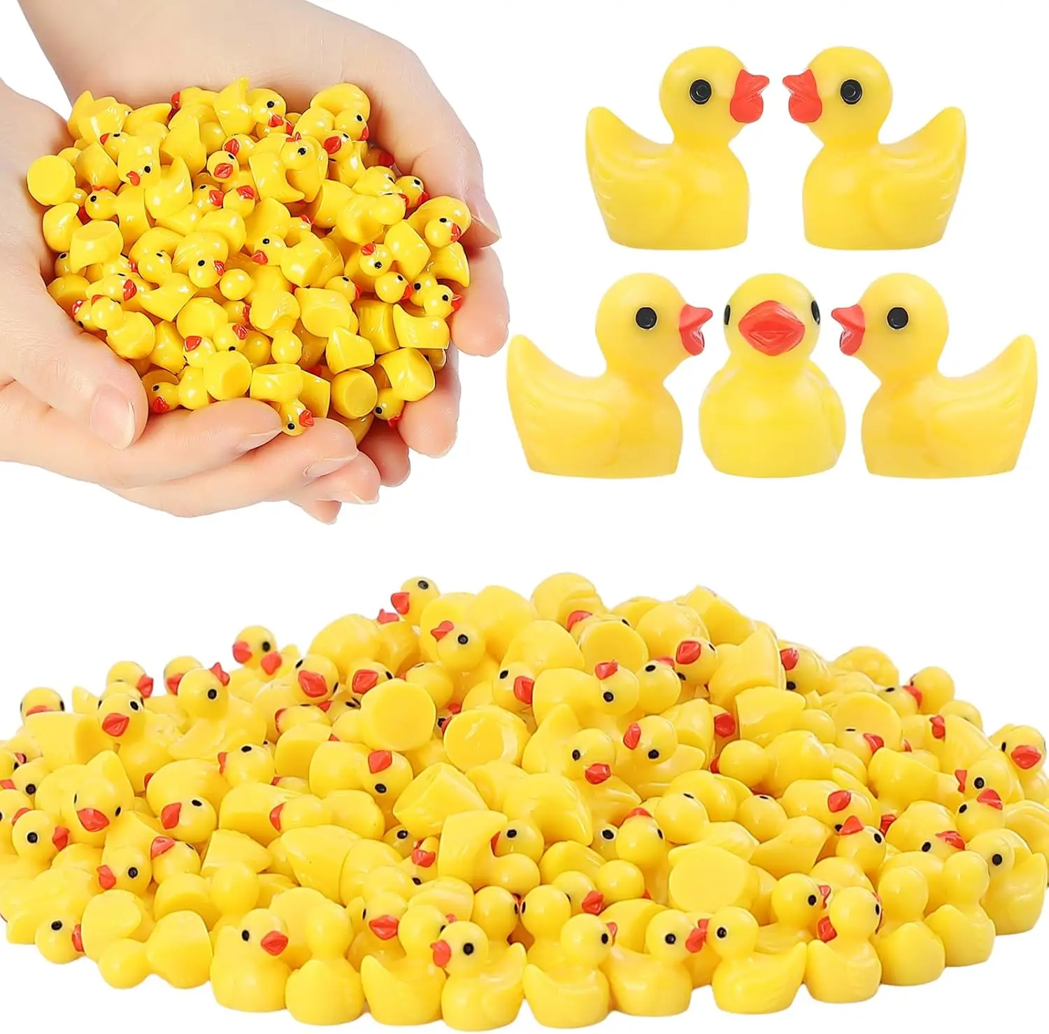 Mini Resin Yellow Duck Miniature Figures Micro Fairy Garden Landscape Doll House Dollhouse Potted Plants Cake Decor 30/50Pc miniature duck figurines miniature figurines miniature ornament resin ornaments resin crafts ornament crafts