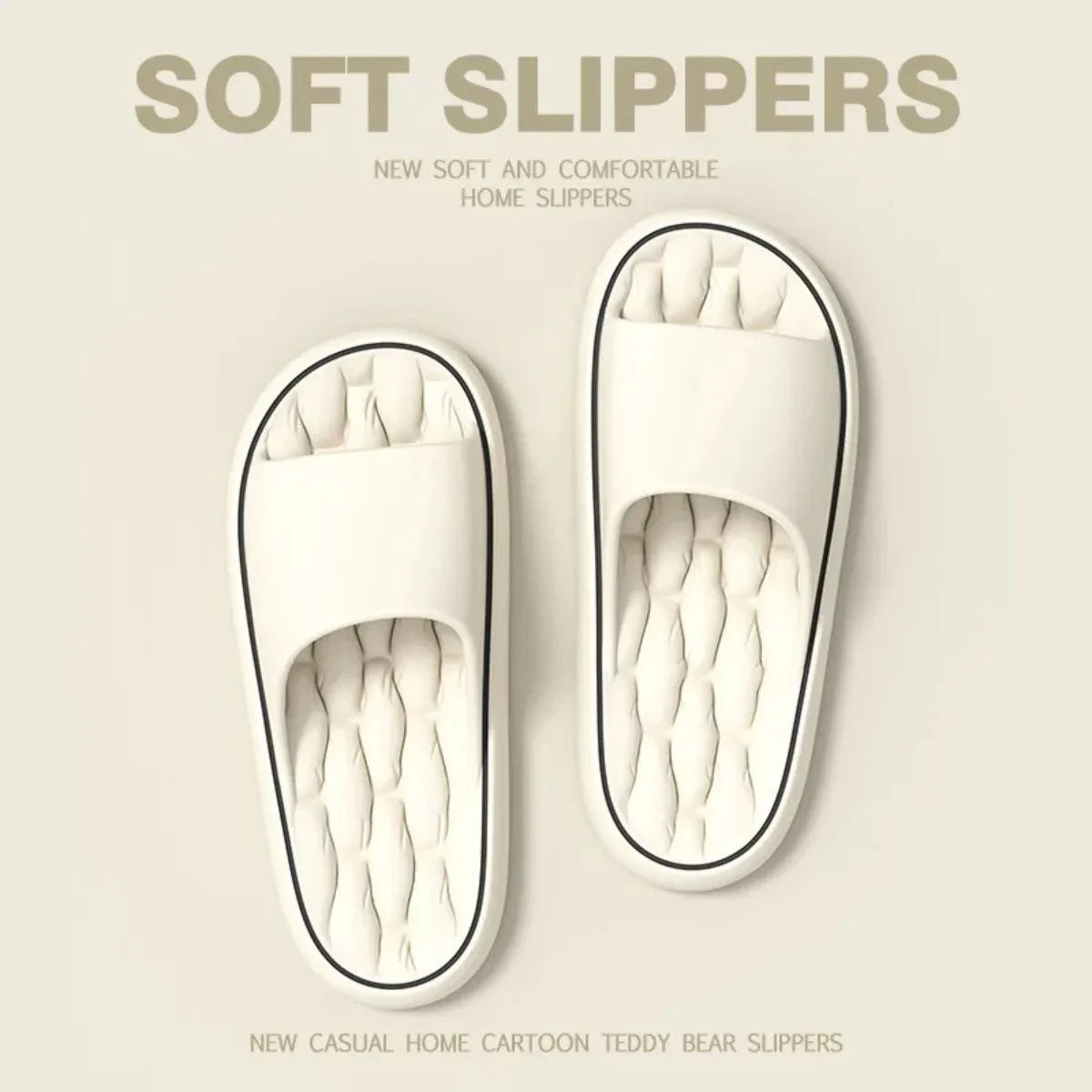 Ultra Light Soft Slippers Simple Fashion Slippers EVA Elastic Shoes Colorful Simple Sneakers Door Bathroom Flip Flop Sandals 2