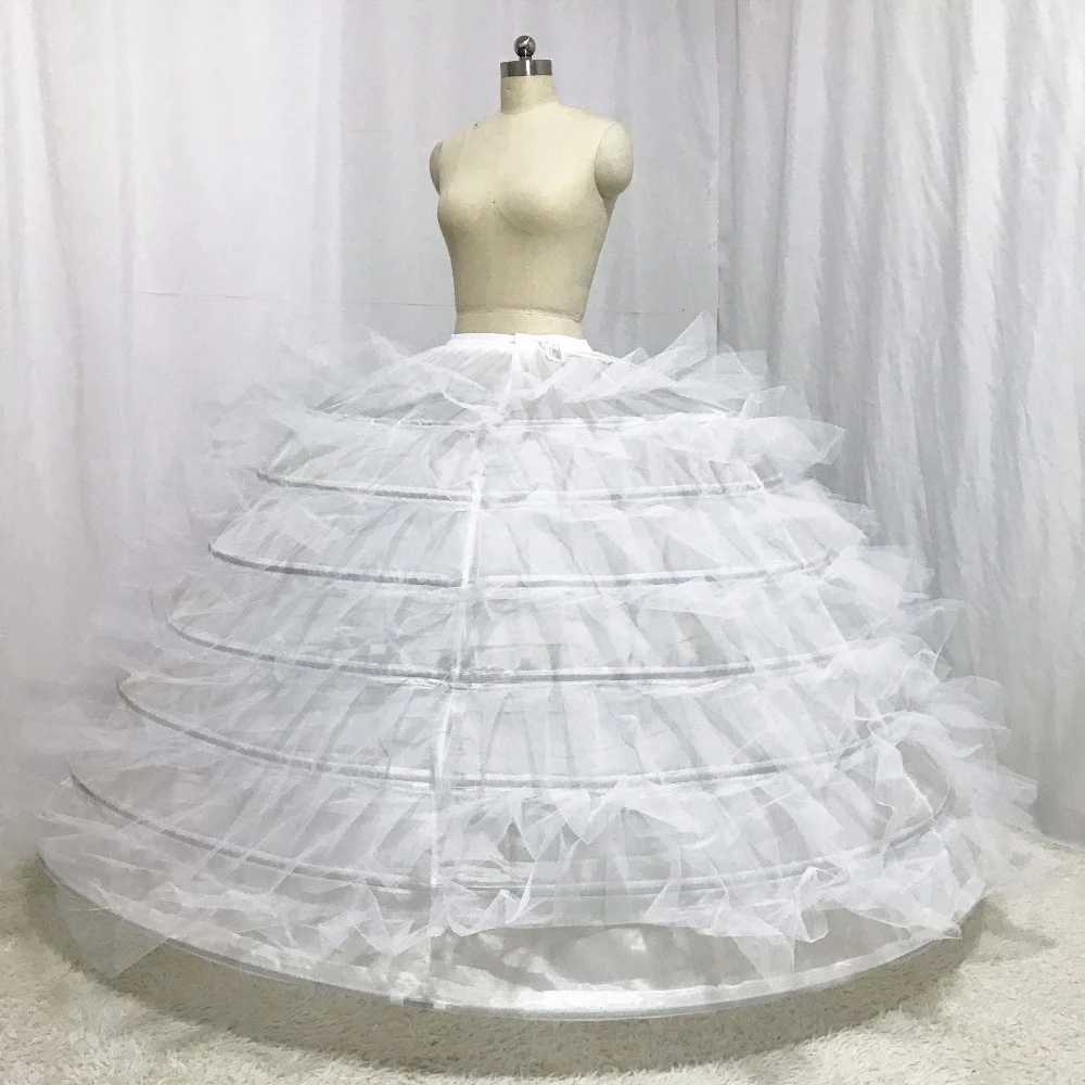 Designer Wedding Petticoat six liu Layer with Hard Tulle for Puffy Wedding Gown  for big wedding dress puffer dress images - 6