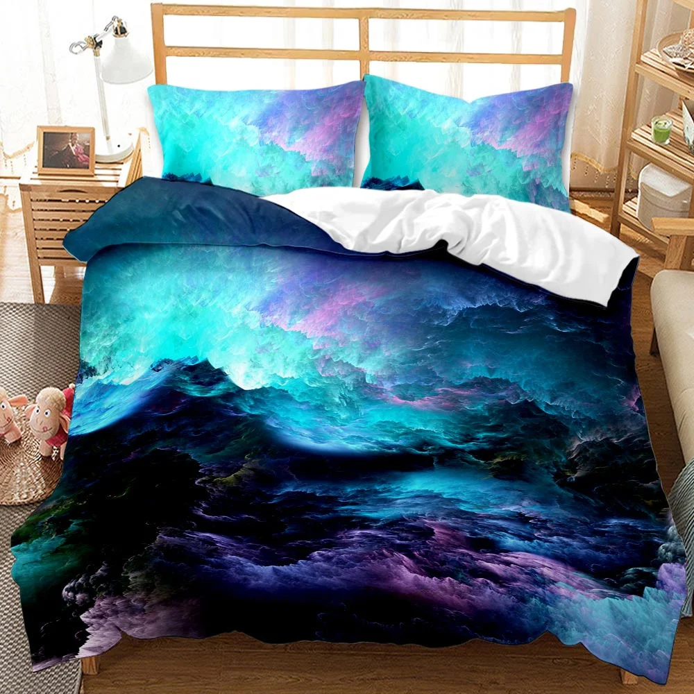 

Space Galaxy Dreamy Colorfu Kids Quilt Durex Twin Full King Size 3Pcs Duvet Cover Bedding Linen Set Bedspread 200x200 240x220