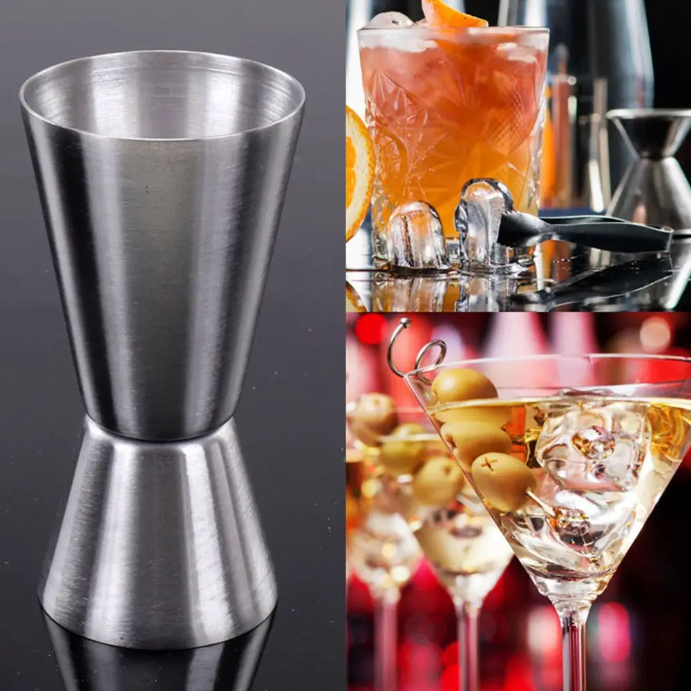 S9dfb8c7c9b324b0cb1985712eea8d455J Dual Shot Measure Cup Stainless Steel Measure Jigger Cocktail Mug Drinking Spirit Barware Kitchen Gadgets Bar Tools Mallzona