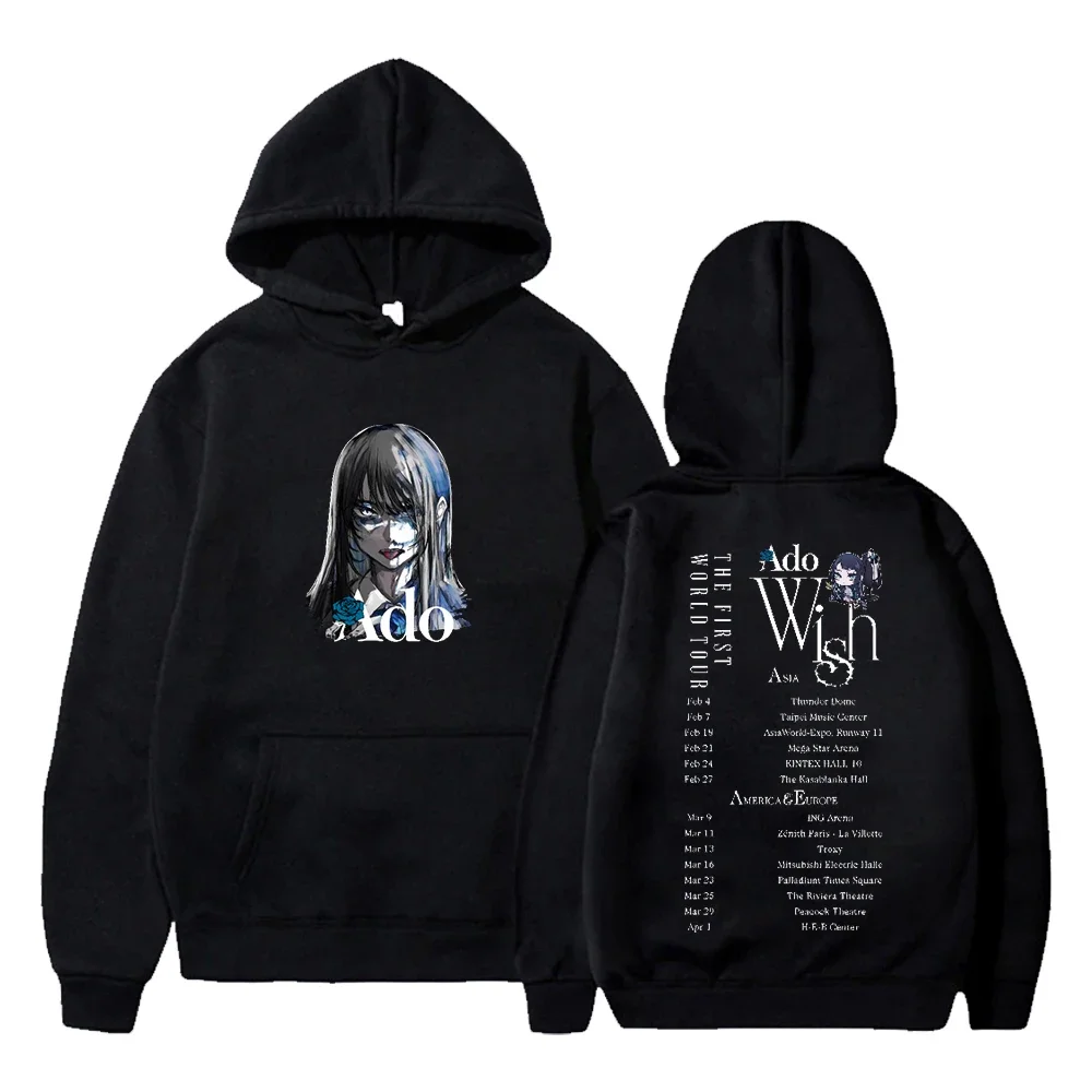 

Ado Wish Tour Merch Oversized Women/Men Hoodie Sweatshirt Harajuku Streetwear Hip Hop Pullover Hooded Jacket Casual Tracksuit