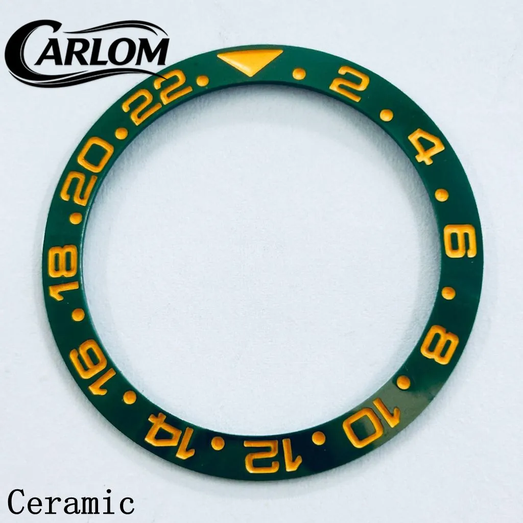 Multicolor GMT Aluminum/Ceramic Sloping Bezel Insert for 40mm Watch Case - Premium Watch Accessory