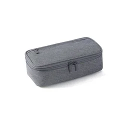 Spacious Portable Pencil Case - Versatile Stationery Storage Organizer (Grey  1pcs)