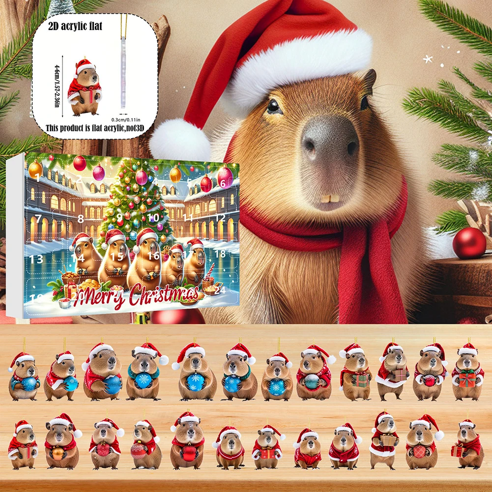 24 Days Advents Calendar Acrylic For Diy Pendants Toys Advents Calendar Care Present Box For Holiday Festival Christmas Gift