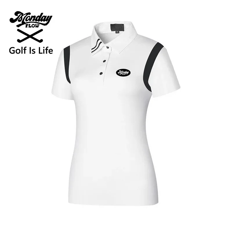 

Mondayflow, летняя одежда для гольфа, женская уличная спортивная рубашка-поло с коротким рукавом, дышащая быстросохнущая футболка, повседневный Топ
