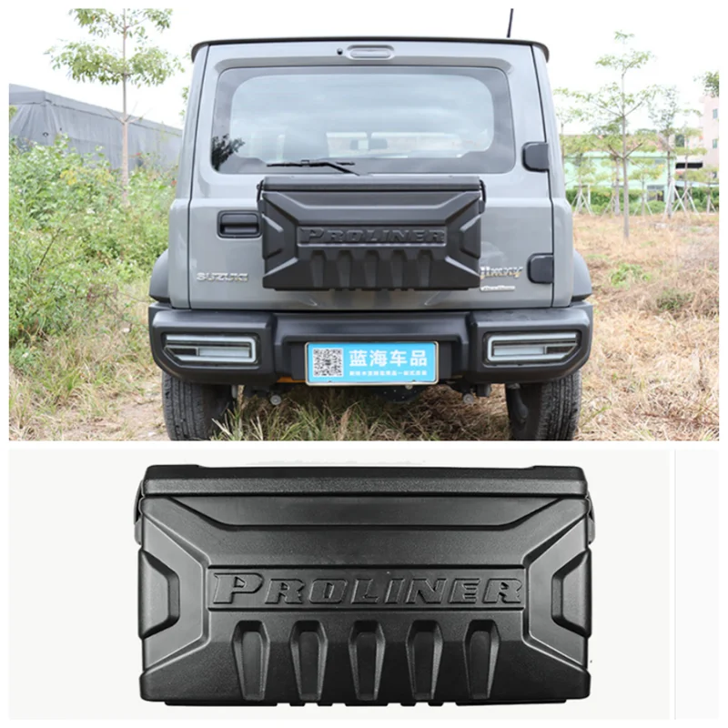 

Для Suzuki Jimny JB64 JB74 2019 2020 2021 2022 2023 Высокое качество ABS черный ящик для хранения с дверью заднего багажника маленькая школьная сумка