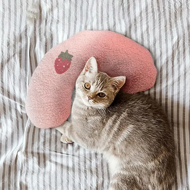 Pet Calming Pillow Comfortable U Shaped Skin-Friendly Elastic Cushion Accessories for Dogs 1Pcs