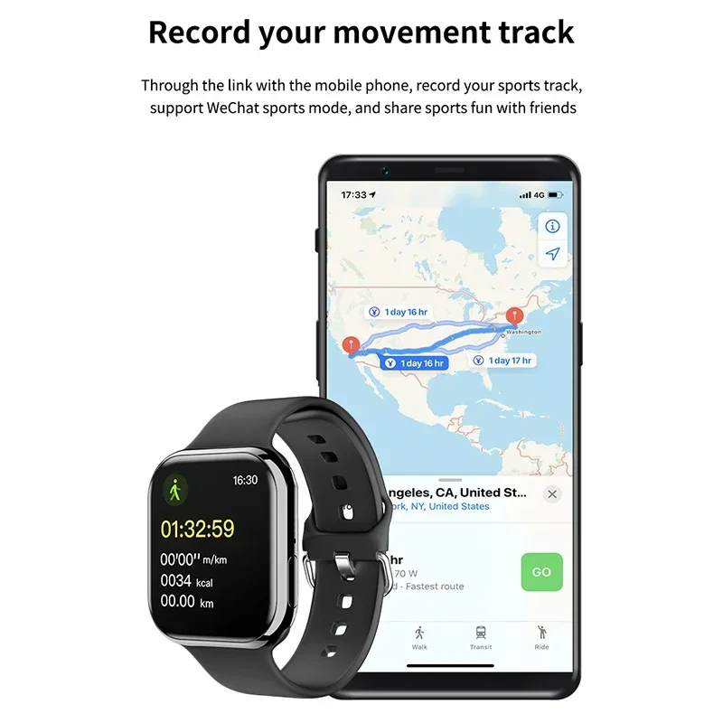2024 Nowy inteligentny zegarek Watch 9 pro Mężczyźni GPS Sportowy NFC Zawsze wyświetlacz Temperatura ciała Fitness Kobiety Seria 8 inteligentny