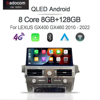 Reproductor Multimedia CarPlay 1920*720 de 12.3'' con Android 14, Navegación GPS, WiFi, Radio Estéreo para LEXUS GX400 GX460 2010 - 2022 1