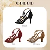 Latin Dance Shoes Women Ladies Jazz Tango Ballroom Suede+Mesh Dancing Shoes Fish mouth Breathable Sandals Exercise 5cm/6cm/7cm 2