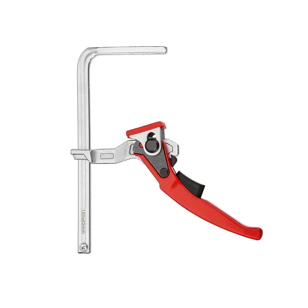 Track Saw Clamp for MFT Table and Cutting Guide Rail, Woodworking F Clamp with Quick Ratchet Arm