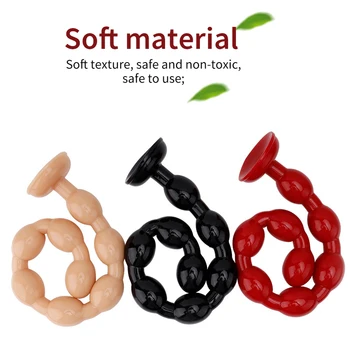Long Soft Anal Plug Pull Bead Anal Stuffed Butt Plug Dildo Sex Toys for Women Men Couples Colon Masturbators Dildos Bdsm Slave 2