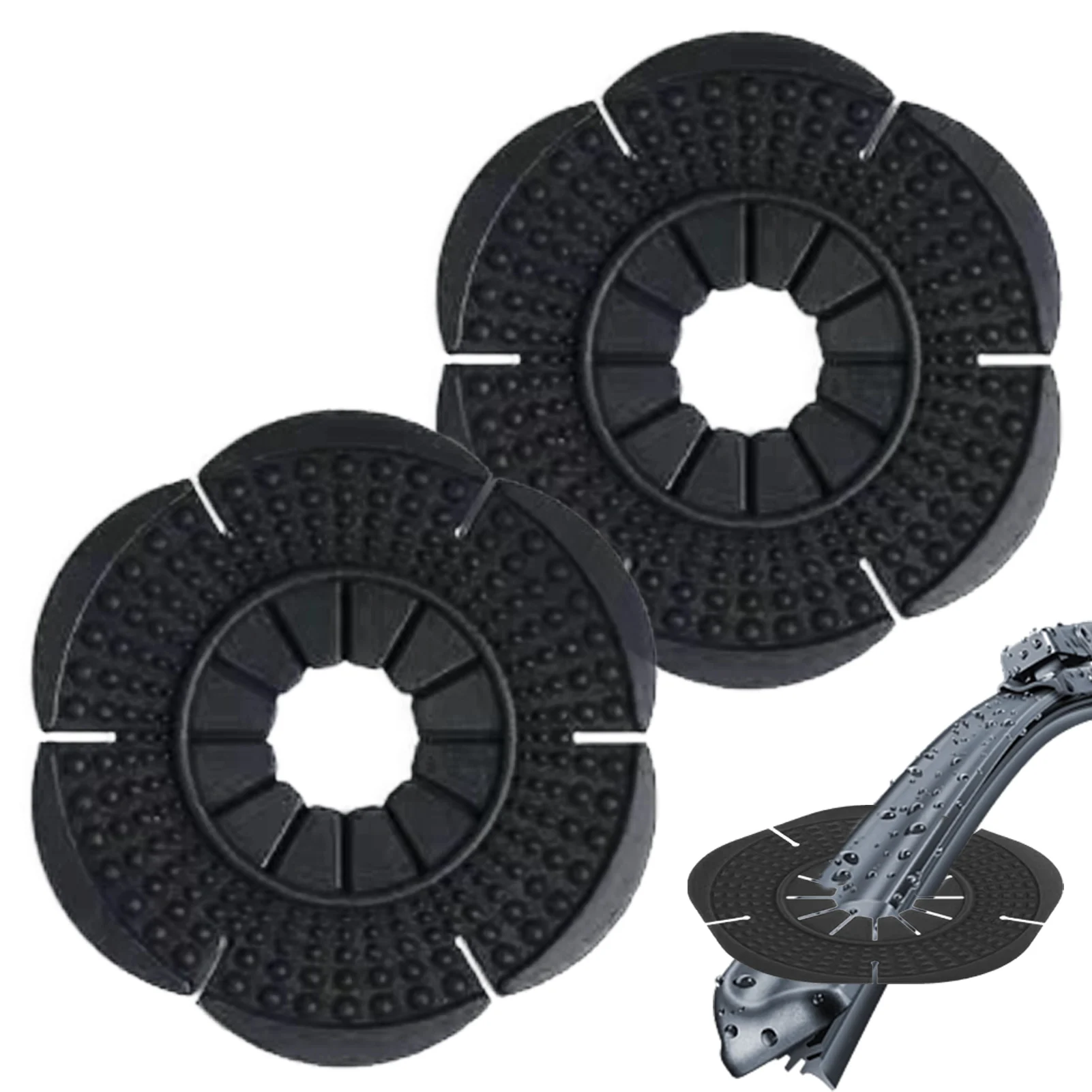 2PCS Car Windshield Wiper Hole Protective Cover Auto Wiper Dustproof Protection Bottom Sleeve Leaves Debris Prevention Cover