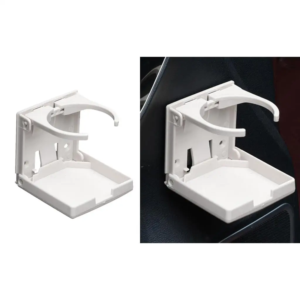 Cup Holder Folding Drink Holders Car Cup Holder for Trucks Car RVs Marine Boat , White, 102x94mm
