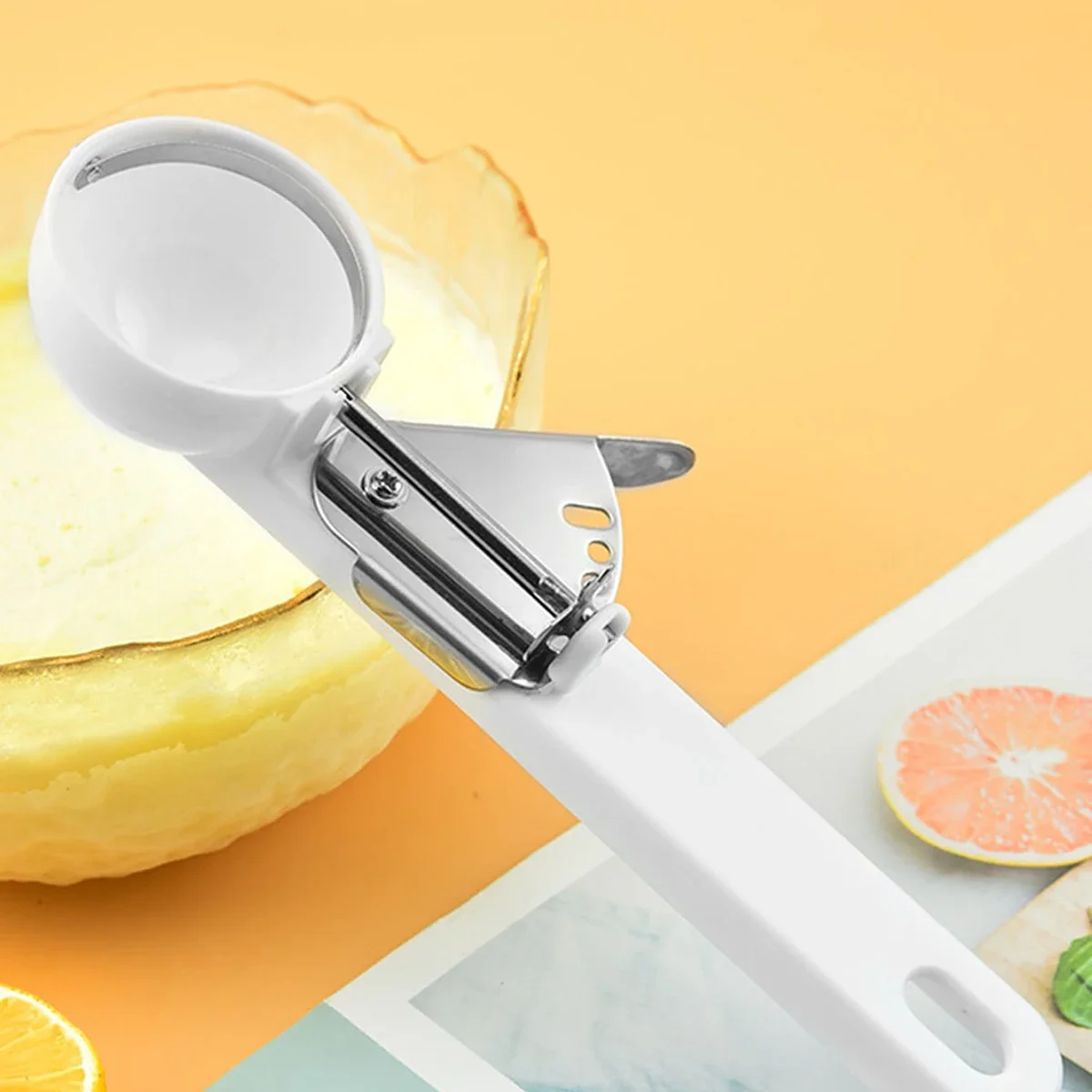 1pc-Adjustable Ice Cream Spoon Ice Cream Spoon Fruit Digger