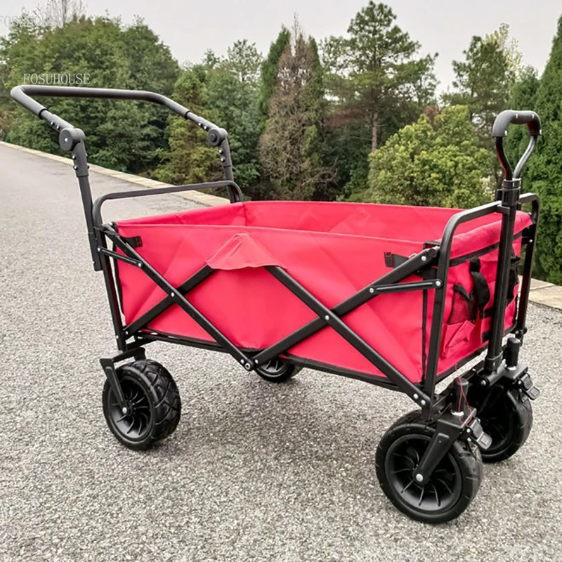Modern-Garden-Carts-Outdoor-Camping-Wagon-Roof-Shade-Folding-Storage-Shopping-Cart-Portable-Shopping-Trolley-Fishing.jpg Modern Kerti Kocsik Kültéri Kemping Kocsi Tetőfajta Összecsukható Tároló Kosár Hordozható Bevásárló Halászati Pótkocsi - Image 3
