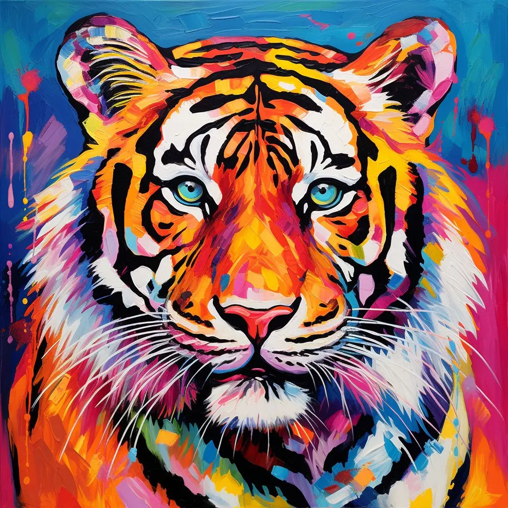 

CHENISTORY 30x30cm Diamond Painting Tiger Cross Stitch Kit 5D Diy Diamond Embroidery Picture Rhinestones Mosaic Home Decor New