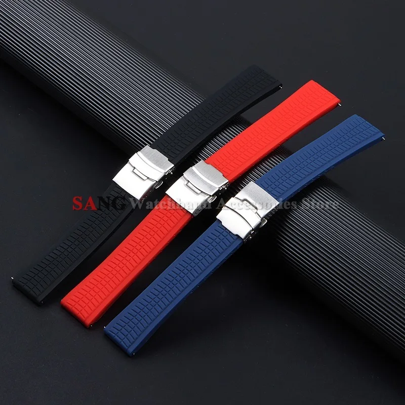 Silicone Sport Watch Strap - Soft Rubber Wristband