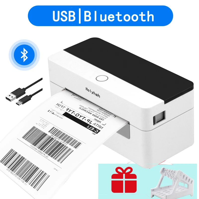 

Высокоскоростной USB Bluetooth термопринтер, устройство для печати этикеток на рабочем столе, 4 дюйма, доставка этикеток, печать штрих-кодов для экспресс-листа