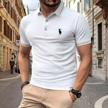 Polo casual da uomo - Top oversize versatile, alla moda, di alta qualità, confortevole, traspirante, morbido e delicato sulla pelle, per tutti i giorni