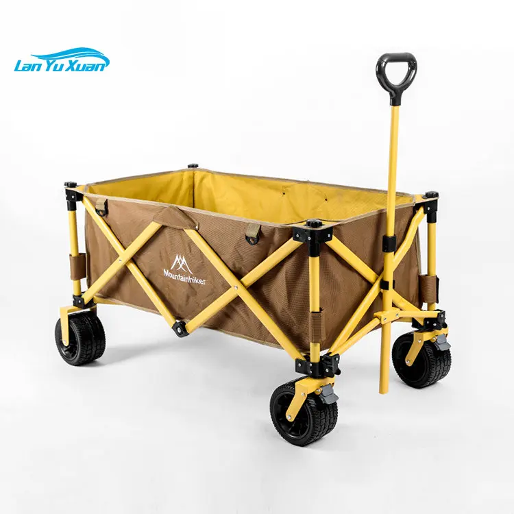 

Outdoor Camping utity Folding Shopping car Luggage Load Within 200KG Adjustable Trolley for Picnic Beach Garden