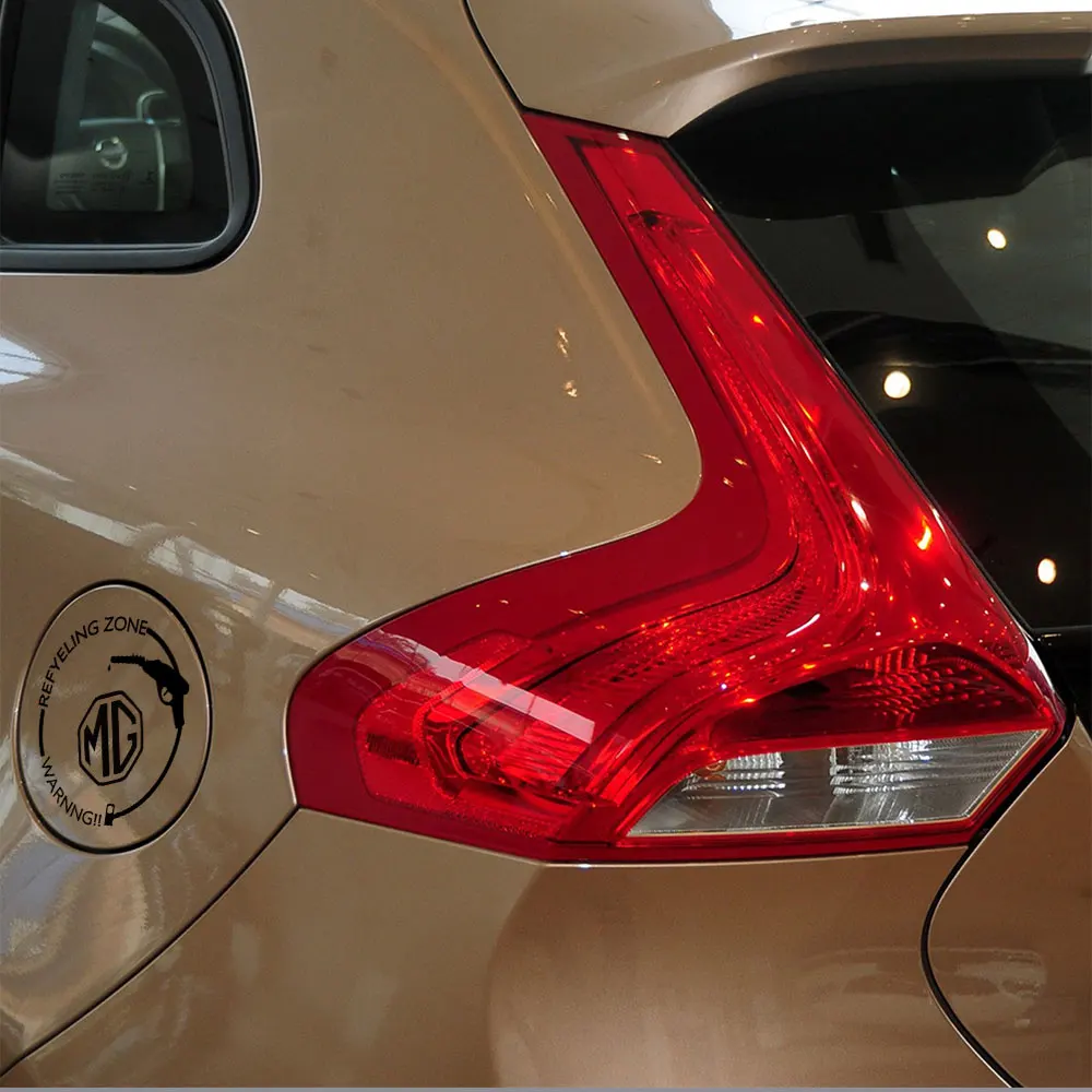 모리스 가라지 MG ZS 사이버스터 MG4 EV ES5 HS ONE GT GS MG3 용 자동차 3D 스타일링 PVC 로고 차체 연료 탱크 캡 엠블럼 장식 스티커