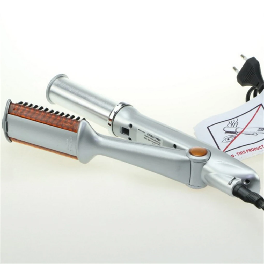 Silver White Professional Curling Iron Adjustable Heat Settings All Hair Types Professional Styling UK Plug