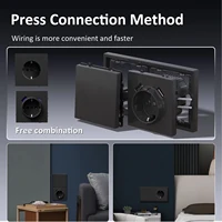 BSEED EU Standard Plastic Frames Mechanical Button Switches 1/2Way Power Sockets With USB Type-c ST/TV/CAT6 DIY Function Parts - Image 3