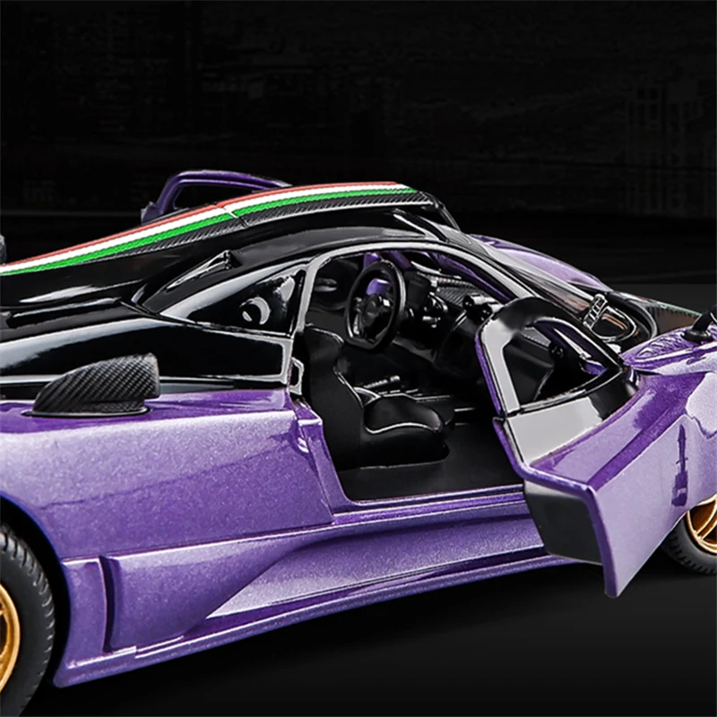 1:31 Pagani Zonda R Revolucion Alloy Sports Car Model Diecasts Metal Toy Racing Car Model Simulation Sound and Light Kids Gifts 6