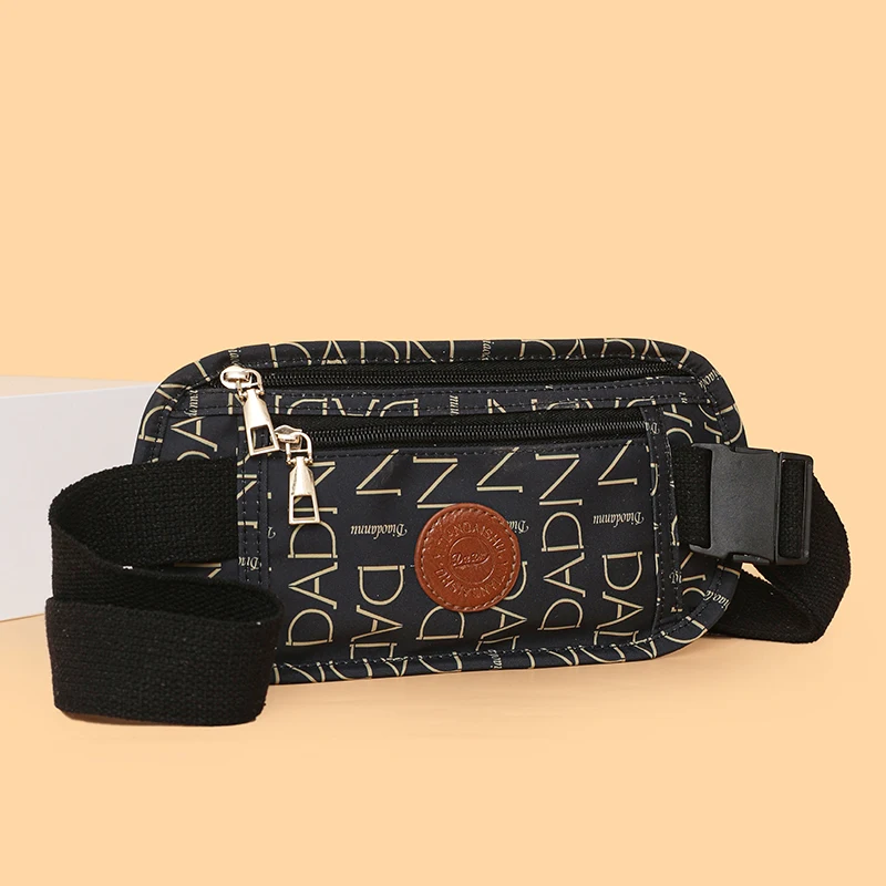 Multi functional women's fashionable waist bag, adjustable shoulder straps, suitable for running, traveling, and daily use, with