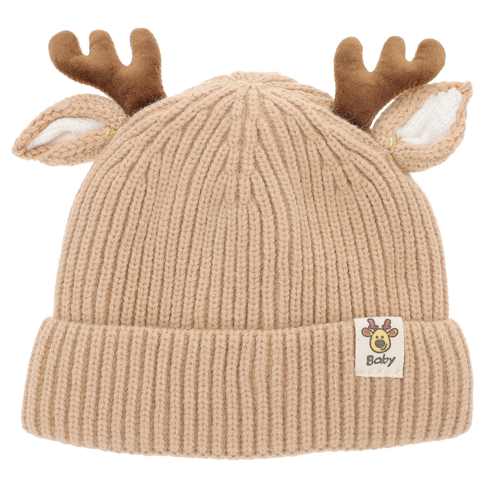 

Hat Christmas Beanie Knit Kids Baby Winter Warm Antler Knitted Reindeer Cap Infant Children