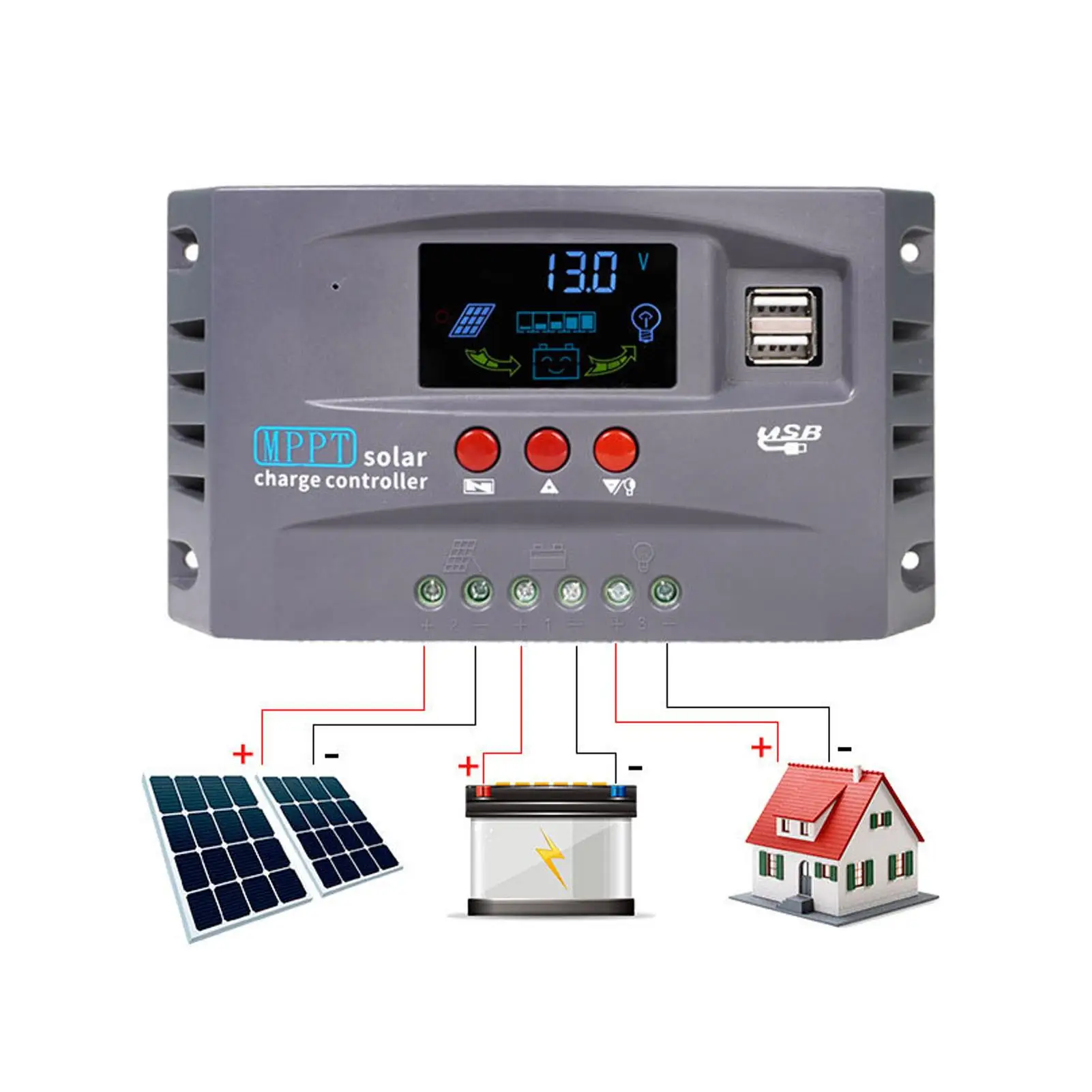 10A MPPT for solar Charge Controller 12V/24V for Yachts, Boats, villas & Billboards-Professional solar Power