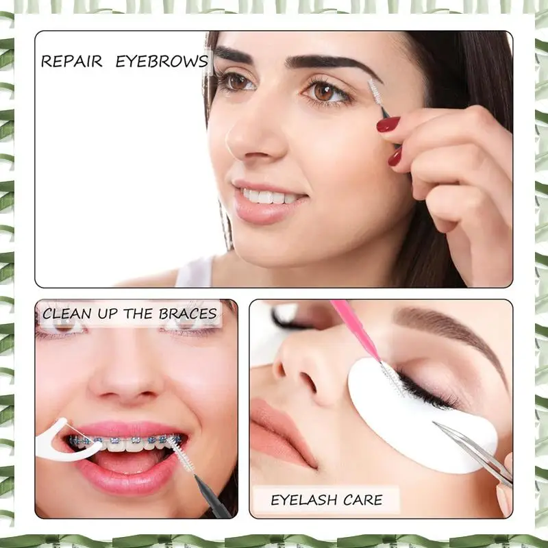 Bulk Pack Of 150 Mini Eyebrow Spoolie Brushes With Caps, Ideal For Brow Lamination And Lash Lift