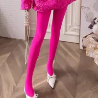 Women's Fashion Tights 100D Opaque Candy Color Winter Velvet Matte Non-See-Through - Image 5