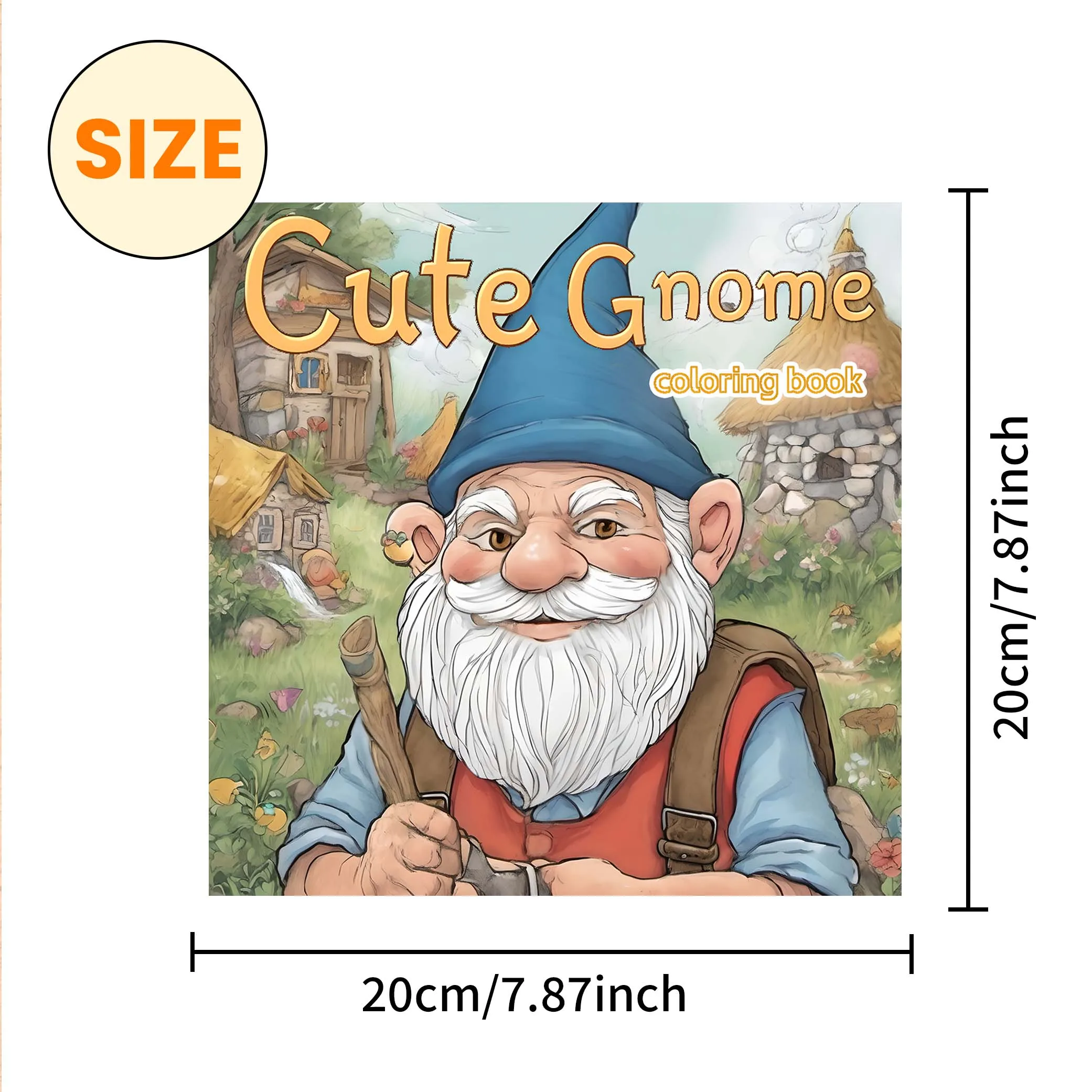 Cute Gnome Coloring Book 24 page Gift For Birthday Party Relieve Stress Kill Time Graffiti Painting Drawing Art Book 4