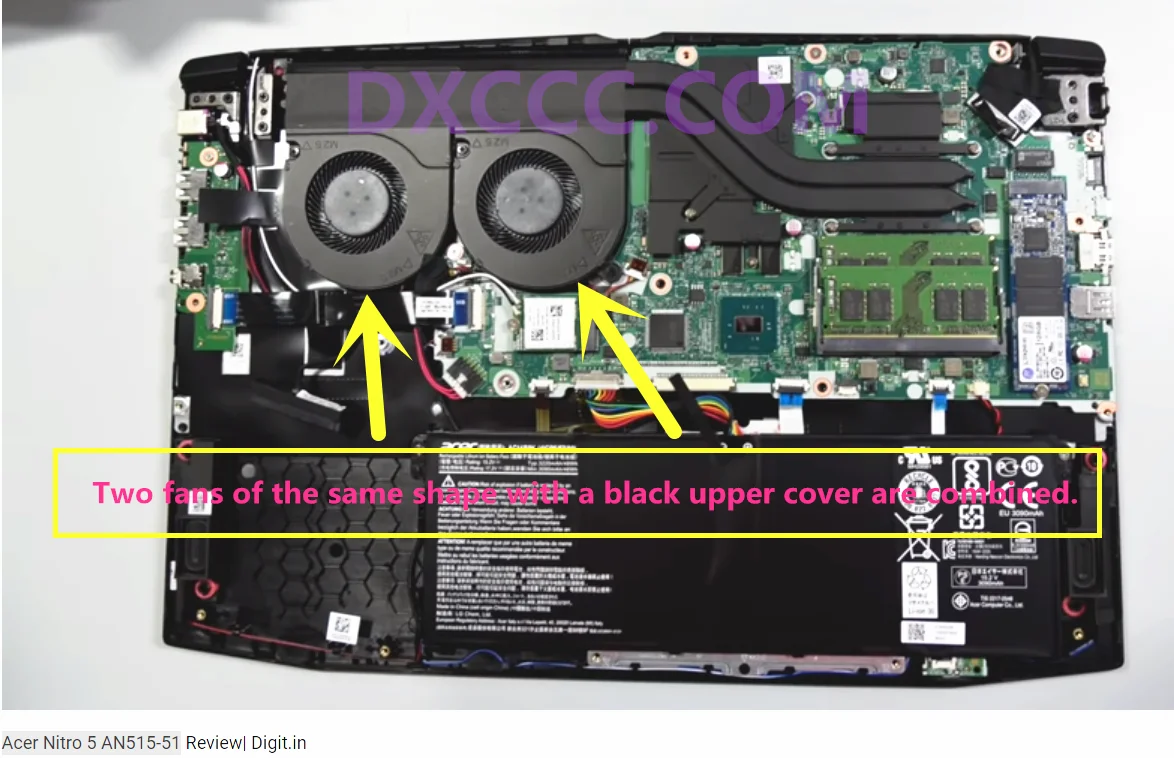 Fcn Fjcl Cpu Ventilador para Acer Nitro Dc28000jrf0 An51552 An515-53-52fa A71572 A717-72 N17c1 - Imagem 3