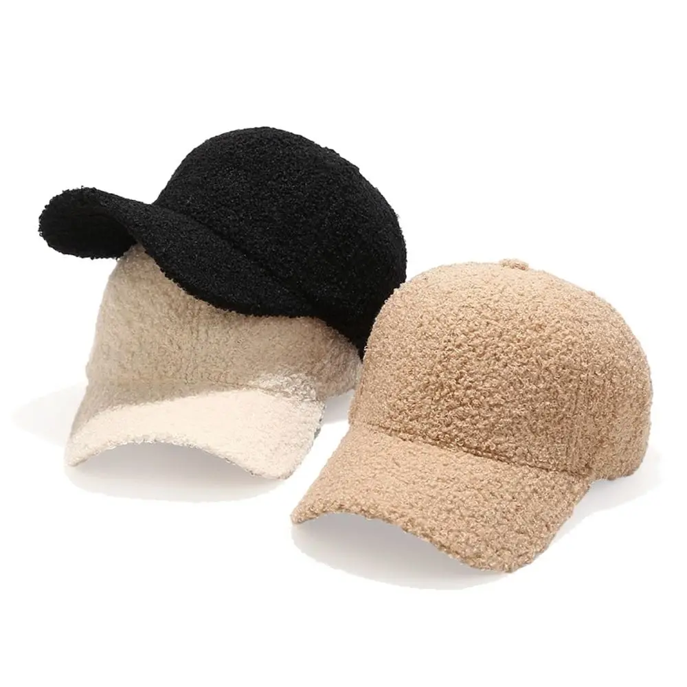 

Плюшевая бейсболка для мужчин и женщин, Повседневная утепленная шапка в стиле хип-хоп, зимняя универсальная спортивная шапка