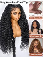 Perruque frontale en dentelle HD transparente 13x4 13x6, cheveux humains bouclés, style Loose Deep Wave, pour femmes 3