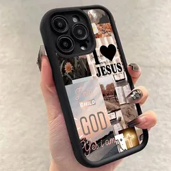 Divine Collage Pattern Thick Shockproof Phone Case - Protective and Stylish Cover - iPhone 13 (Style 1)