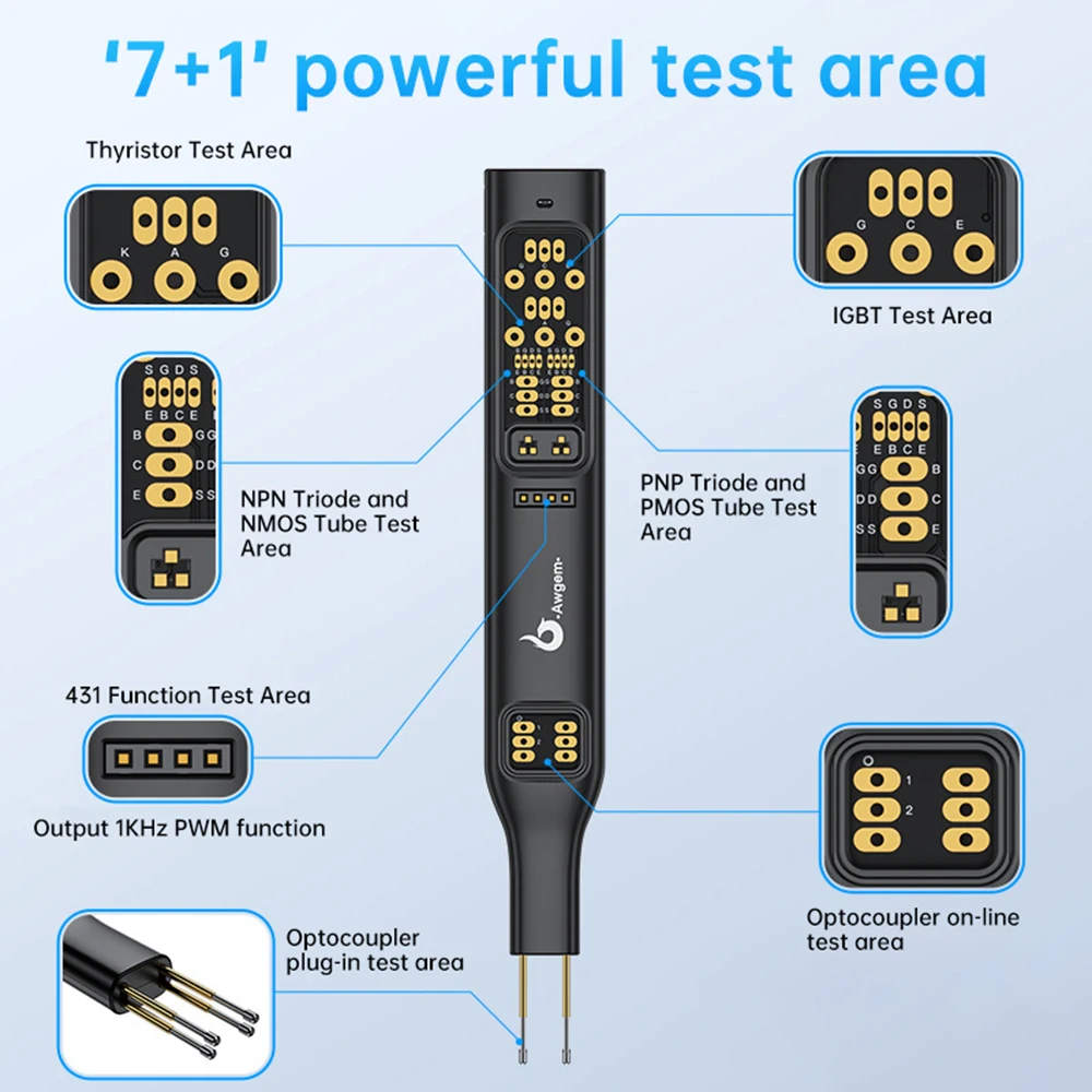 Optocoupler & Transistor Tester - Multi-function Electronic Tool for IGBT, Triode, NMOS/PMOS Tube Testing