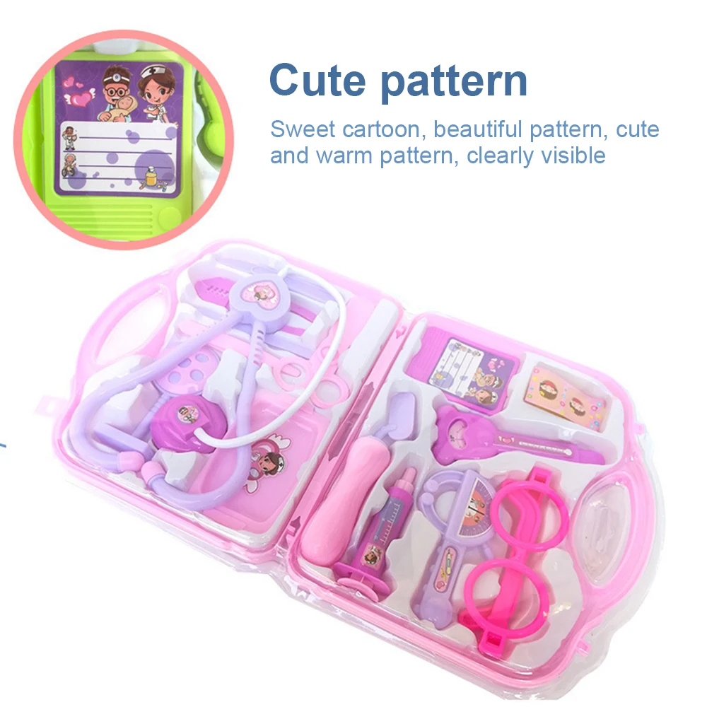 15Pcs Doctor Nurse Pretend Play Set Portable Suitcase Medical Tool Multifunctional Medical Box Kids Educational Toy Games Gift