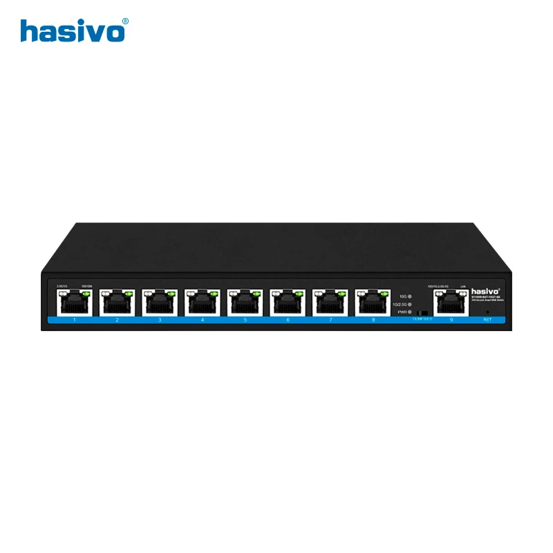 4 or 8 Port Web Managed 2.5Gps PoE Or None PoE Switch +2*10Gps RJ45 Uplink