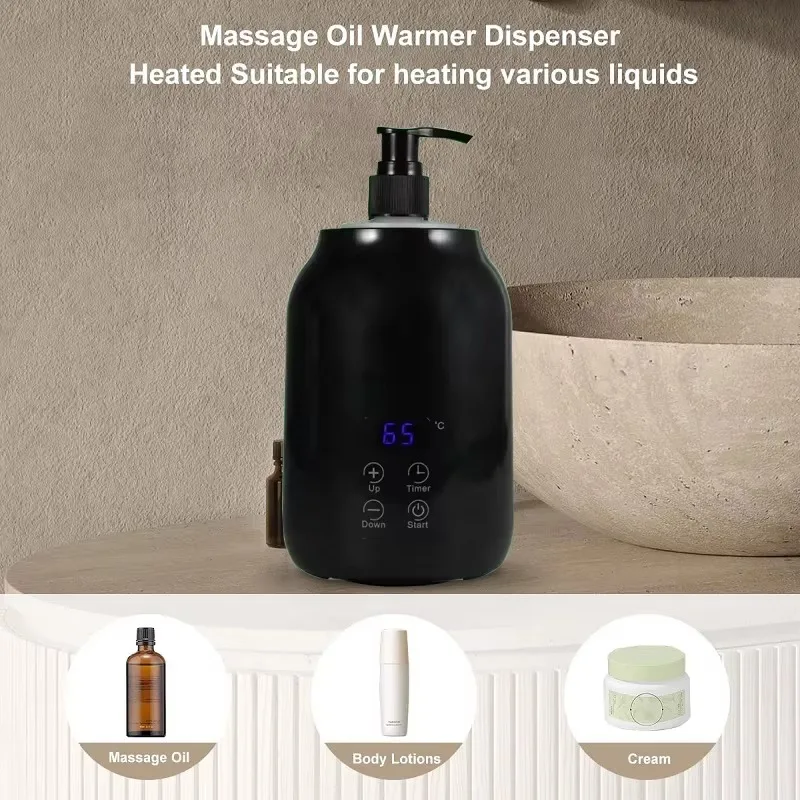 NEW Massage Oil Warmer Digital Lotion Cream Heater 2 Heat Modes Lotion Warmer Fast Heat Lotion Warmer LED Display with Timer